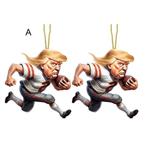 2 шт. подвеска для автомобиля Трампа 2D акриловые украшения Трампа внутренние настенные украшения для рождественской елки