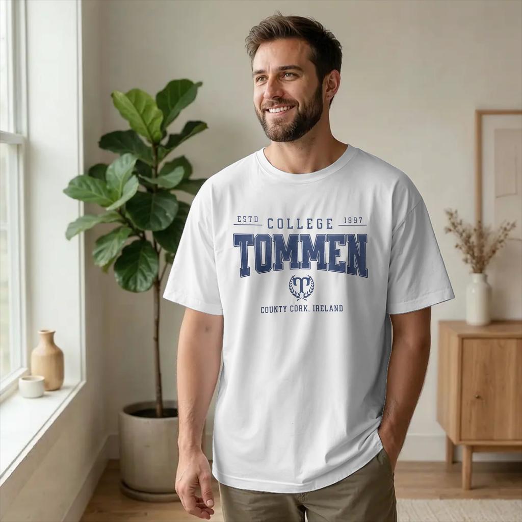 TomUnisex Колледж Парни TomUnisex Унисекс Футболка Регби Книжные Футболки С Коротким Рукавом С Круглым Вырезом Футболки Чистый Хлопок Графический Принт мерч