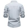 Men S Casual Business Long Sleeve Shirt Wrinkle Resistant Regular Fit