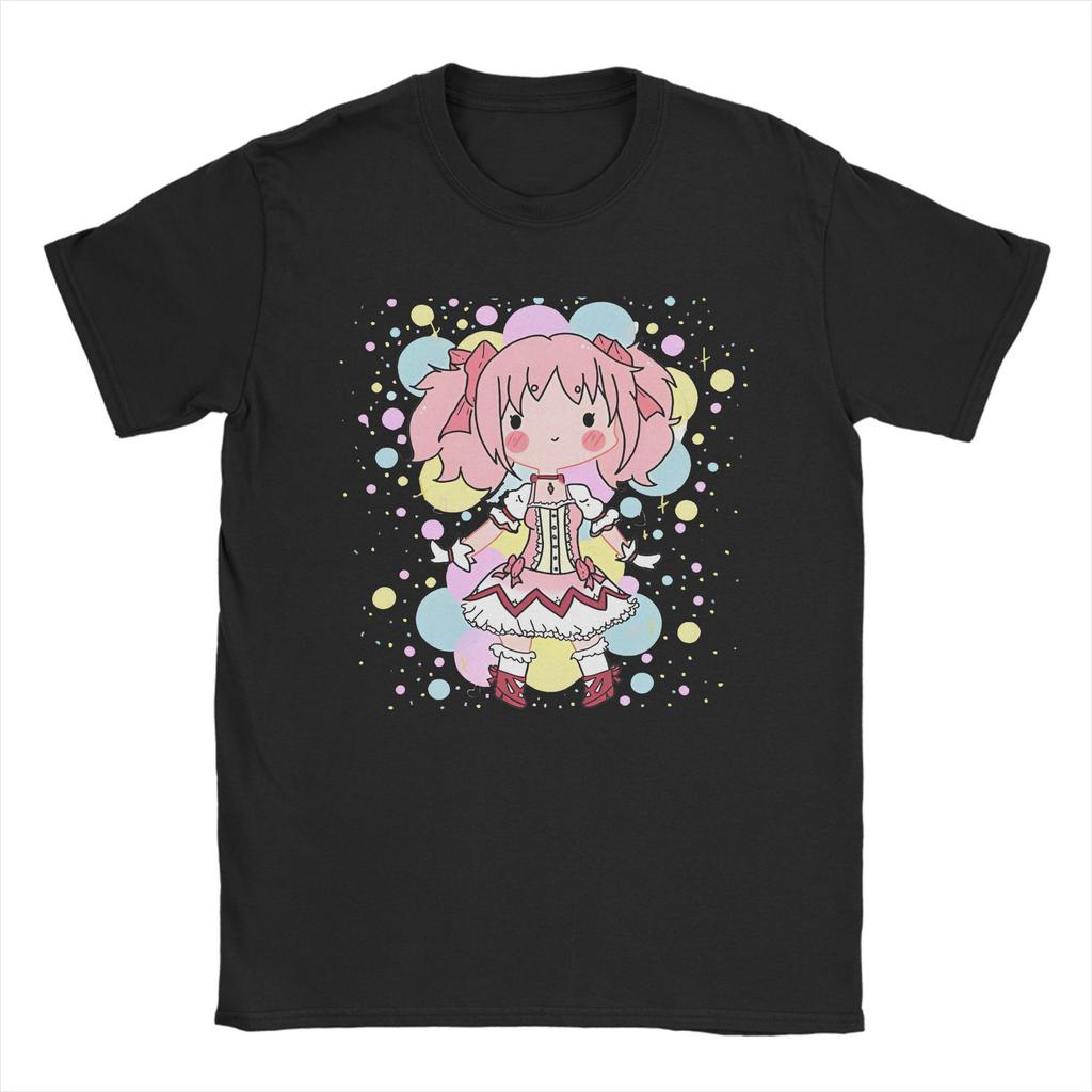 Новинка Puella Magi Madoka Magica Аниме (2) Футболка унисекс хлопковая с коротким рукавом с круглым вырезом летняя одежда