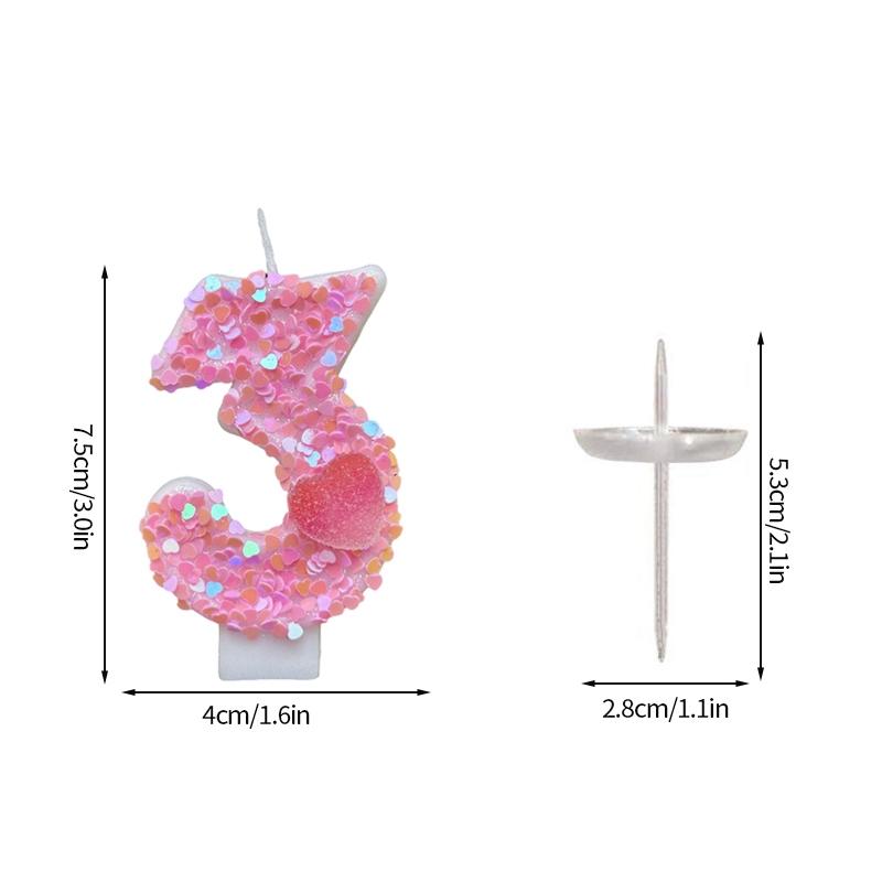 Креативные свечи на день рождения Свеча-бант Принадлежности для дня рождения Свечи для торта Украшение Цифровые 0-9 Вечеринка для будущей мамы Юбилей Декор для торта