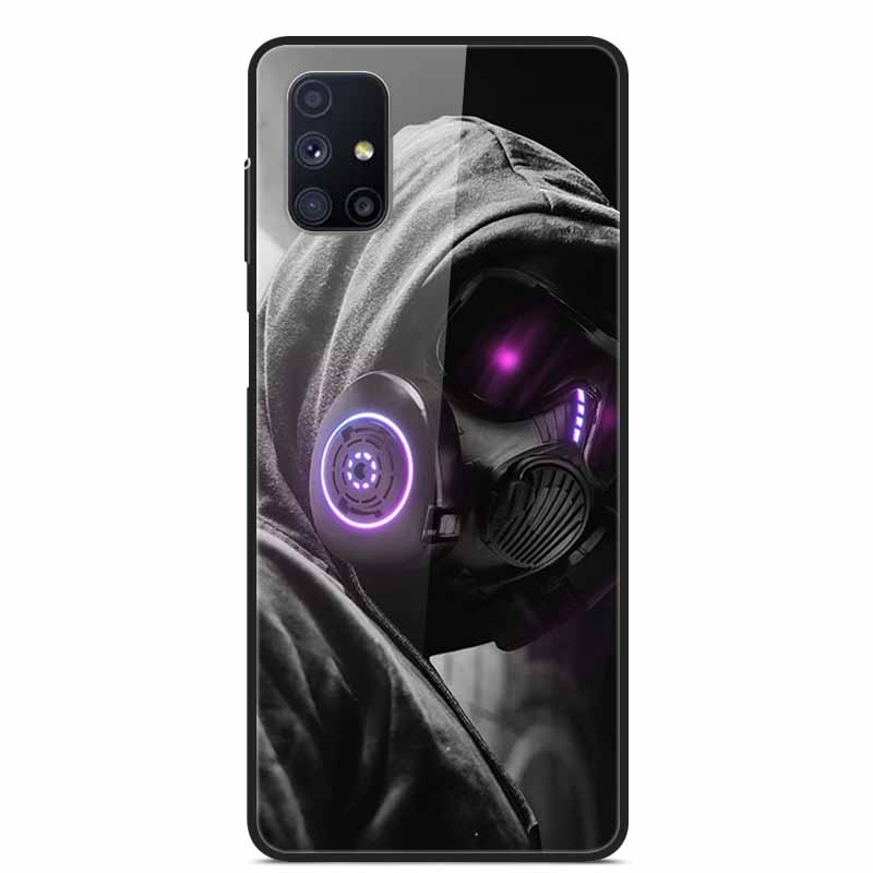 Стеклянная задняя крышка для Samsung Galaxy M51 M31 Чехол Жесткий чехол из закаленного стекла для Samsung A71 A51 Чехол A 51 71 M 51 31 Funda Coque