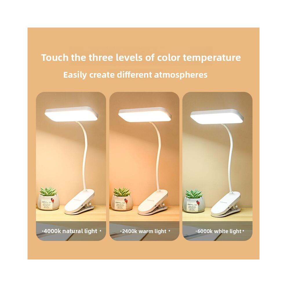 On Clip Led Desk Lamp Adjustable Brightness Room Reading Bedside Light Study