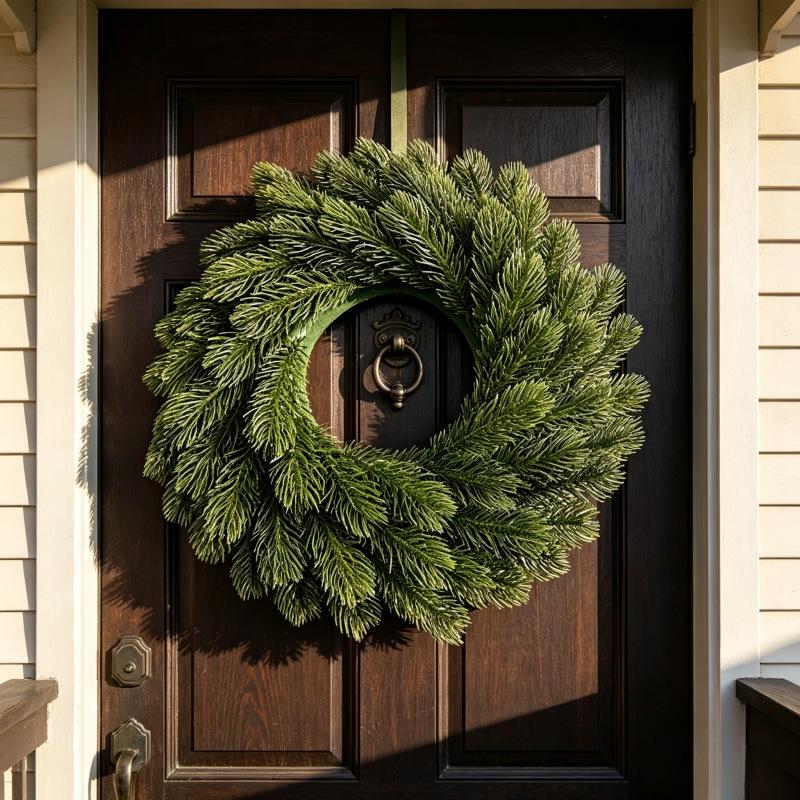 Cross-Border Christmas Wreath: Front Door or Window Vine Decoration