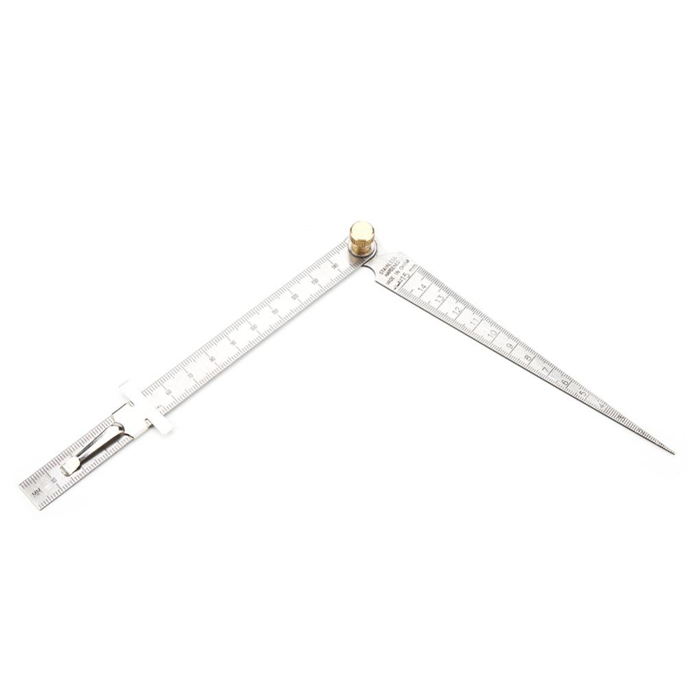 Stainless Steel Depth Ruler Welding Gauge Wedge Feeler Gauge For Drill Hole Measurement