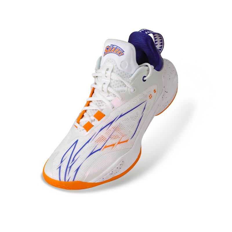 Мужские баскетбольные кроссовки Li Ning Flash Attack 11 CBA Shanghai Team PE Edition Белые Оранжевые ABAU053-29