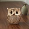 Фигурка совы Плетеная декоративная Тема Ротанга Декор Плетеная отделка Для домовладельцев, Полки,