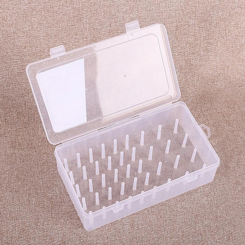 42 Slot Sewing Thread Storage Box Transparent PP Plastic for Embroidery Sewing DIY Craft Travel Use