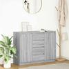VidaXL Buffet with Drawers Sonoma Grey 100.5x35x76cm Engineered Wood, Storage Furniture, Buffet, Entrance Furniture, Furniture 3328449