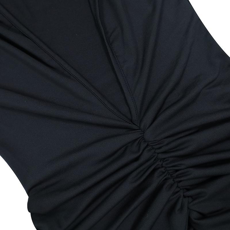 GMXIA Женская мода весна осень однотонный принт с длинным рукавом и круглым вырезом повседневные платья