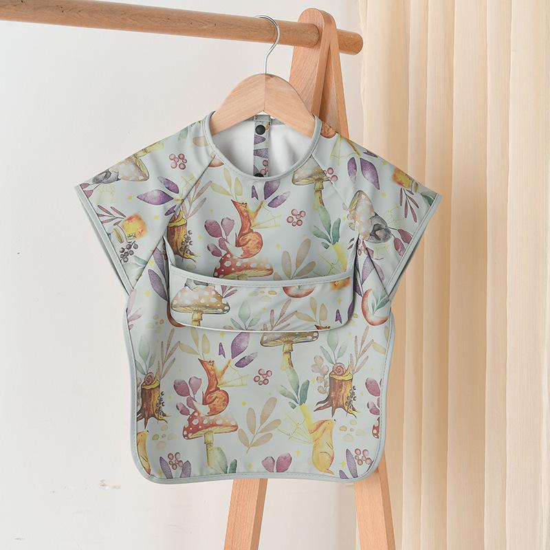 Korean-Style Reversible Sleeveless Baby Bib: Waterproof & Anti-Dirty for Feeding