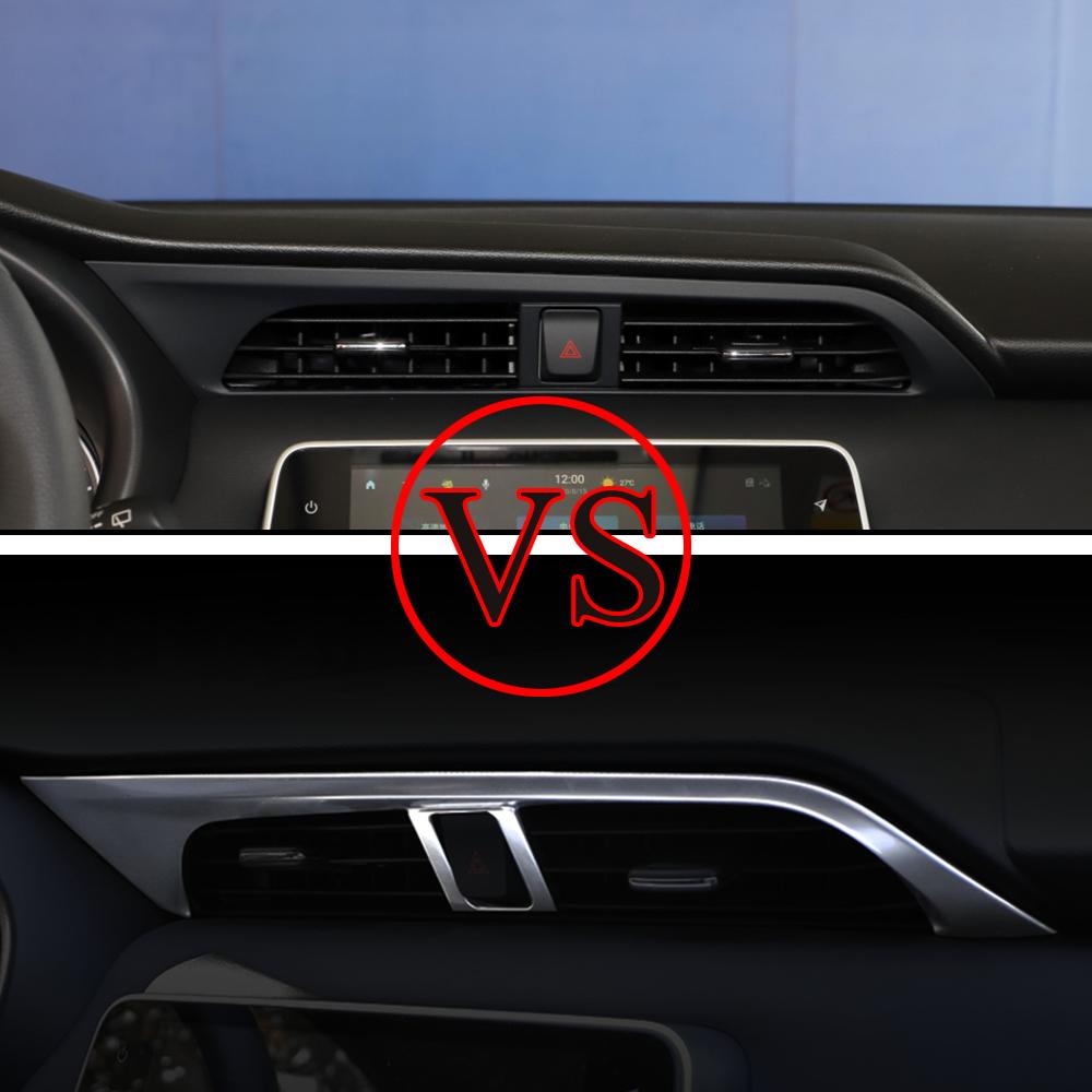 Stainless Steel Car Center Air Conditioning A/C Outlet Vent Cover Trim for Nissan Kicks 2017 - 2021 LHD Accessories