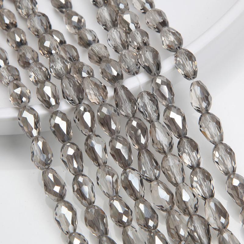 1 Strand 8x12mm Spacer Water Drop Beads AB Shine Glass Crystal Beads Bracelets for Women Accessory Beads for Jewelry Making