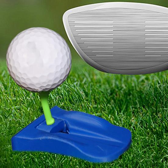4 Pcs Turf Base Hinged Artificial Turf Tee for Golf Simulator Practice Includes 5 Pre-Cut Tee Variety Packs for Driving Range Home Training