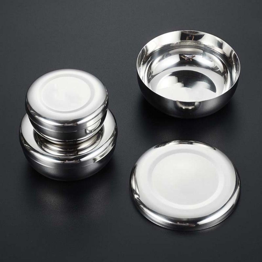 Unbreakable Korean Rice Bowl Stainless Steel Pickle Container Kitchen Tool Ramen Bowl Children