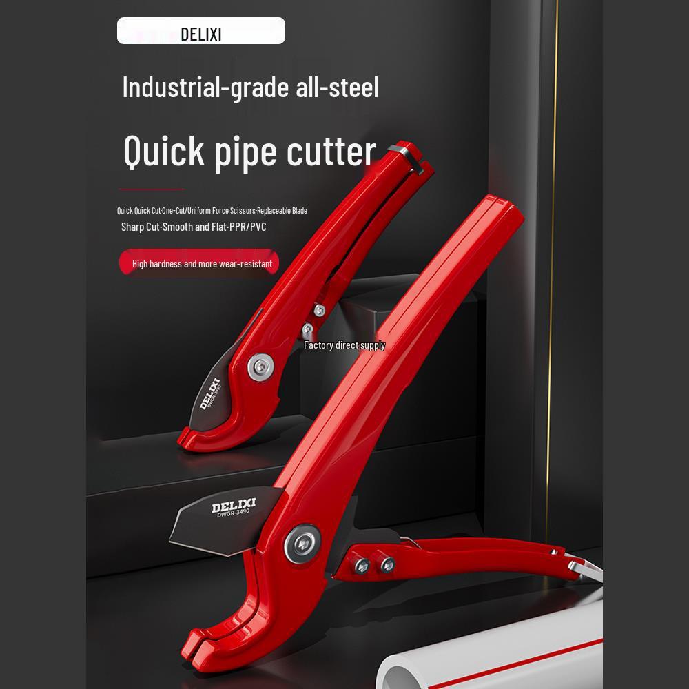 Delixi PPR/PVC Alloy Pipe Cutter: Professional, Labor-Saving, Quick-Cut with Sharp Blade