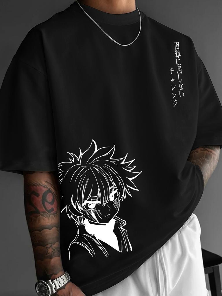Oversized Anime Tshirt Killua Zoldyck Graphic Tee Unisex Japanese Unisexga Print Streetwear Casual Short Sleeve T Shirt Fashion Tops