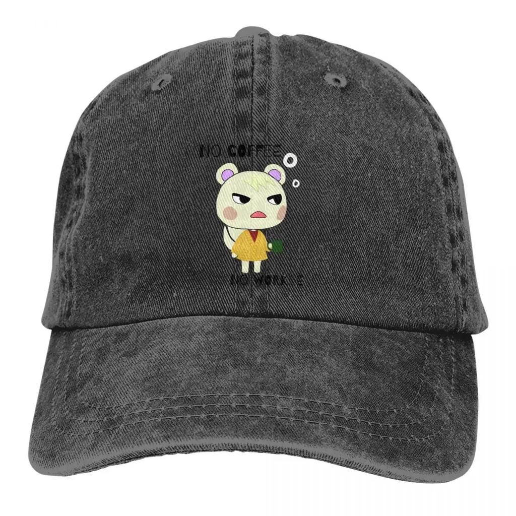 Animal Crossing Timmy Game Multicolor Hat Peaked Men Women's Cowboy Cap No Coffee No Workee Baseball Caps Visor Protect Hats