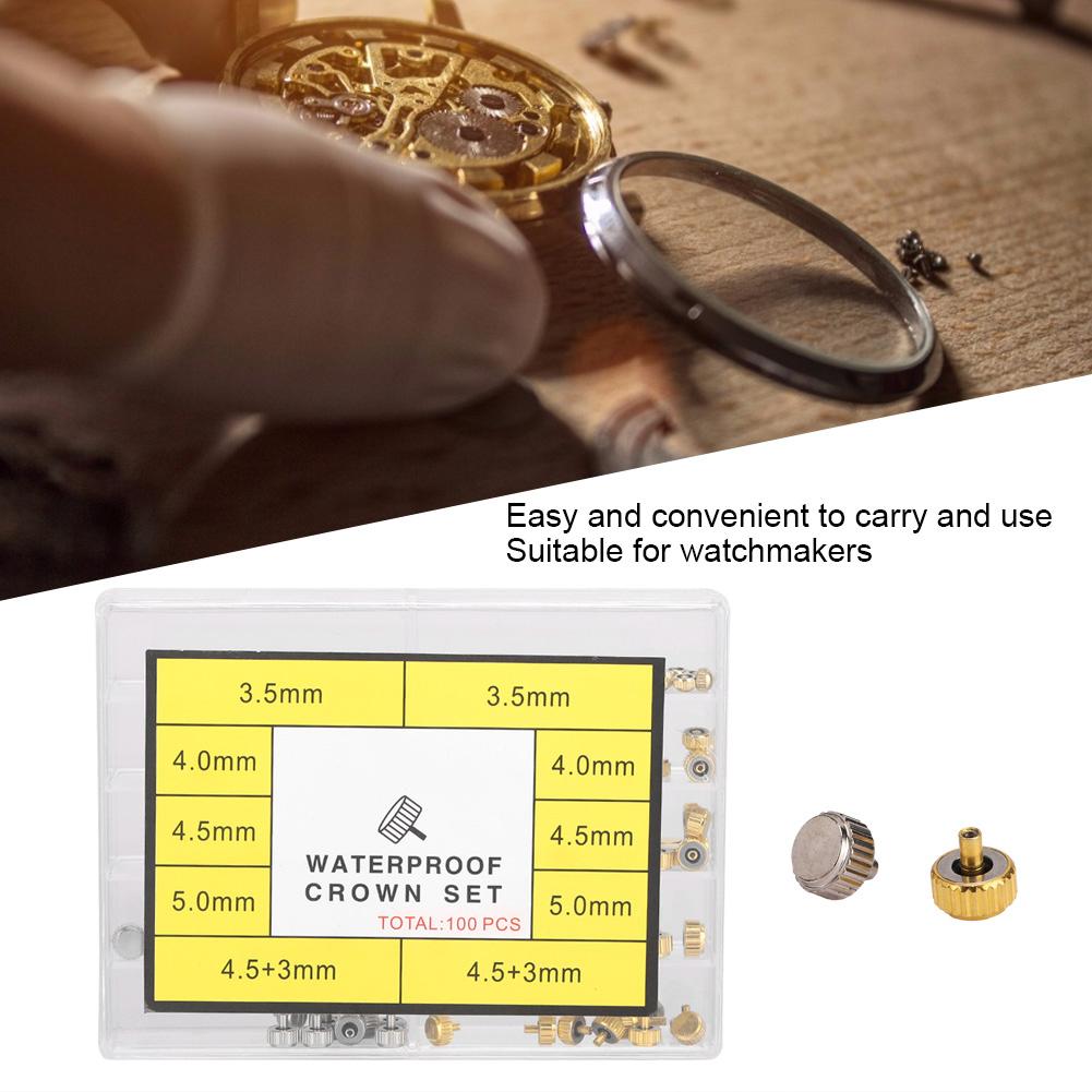 Copper Assorted Watch Crown Parts Accessories Watch Repair Replacement Tool
