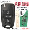 Jingyuqin для Kia Picanto 2008 2009 2010 2011 433 МГц ASK ID46 Пульт дистанционного управления автомобильным ключом 95431-07931 /07930 95431-07901 SEKS-SA10Tx