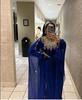 Kaftan Blue Fance Wedding Georgette Farasha Ramzan Moroccan Dress Abaya Dubai
