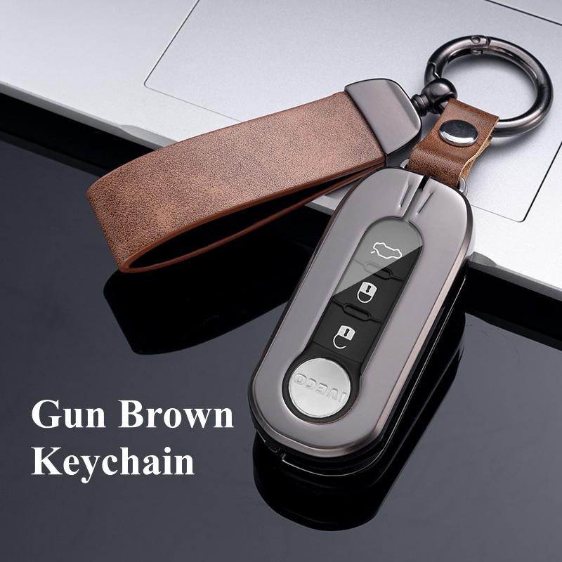 Car Zinc Fashion Flip Metal Key Case Cover For Fiat Ducato 500 500l Panda Grande Punto Lancia Musa For Iveco Eurocargo Daily Accessories