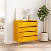VidaXL Buffet jaune moutarde 68x39x73,5 cm acier laminé à froid, meuble de rangement, meuble de rangement de cuisine, meuble 851289