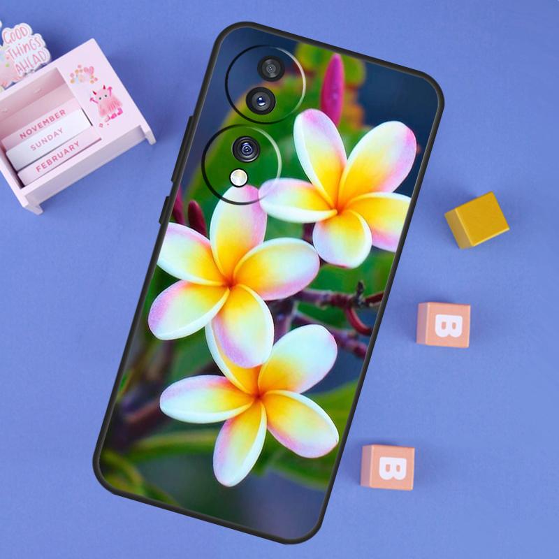 Чехол с цветами франжипани для Honor Win RT 400 200 Pro 50 70 90 X9a X9b X9c X9d X8b X8c Magic 8 Pro 6 7 Lite