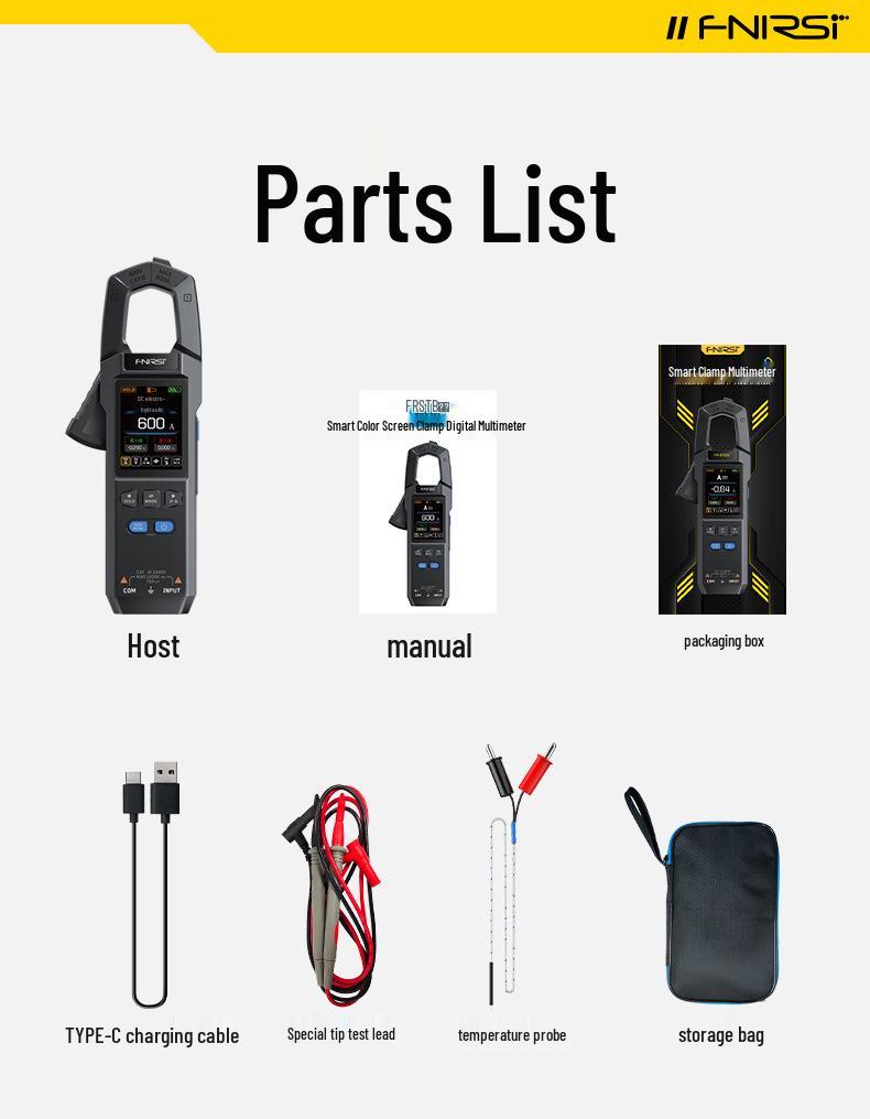 Интеллектуальный прецизионный клещевой мультиметр FNIRSI DMC-100