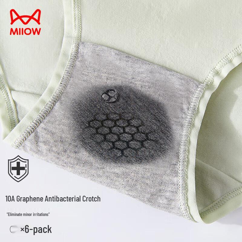 MaoRen Women's Assorted Breathable Mid-Waist Briefs (6-Pack)