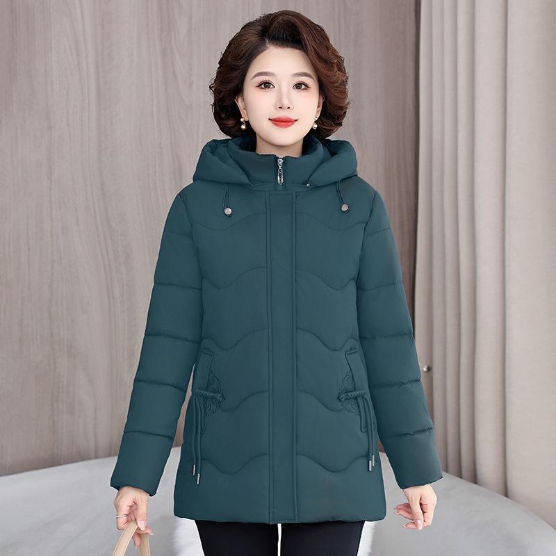 2024 Women's Mid-Length Loose Cotton-Padded Winter Jacket - Plus Size, Fashionable, Thickened Outerwear