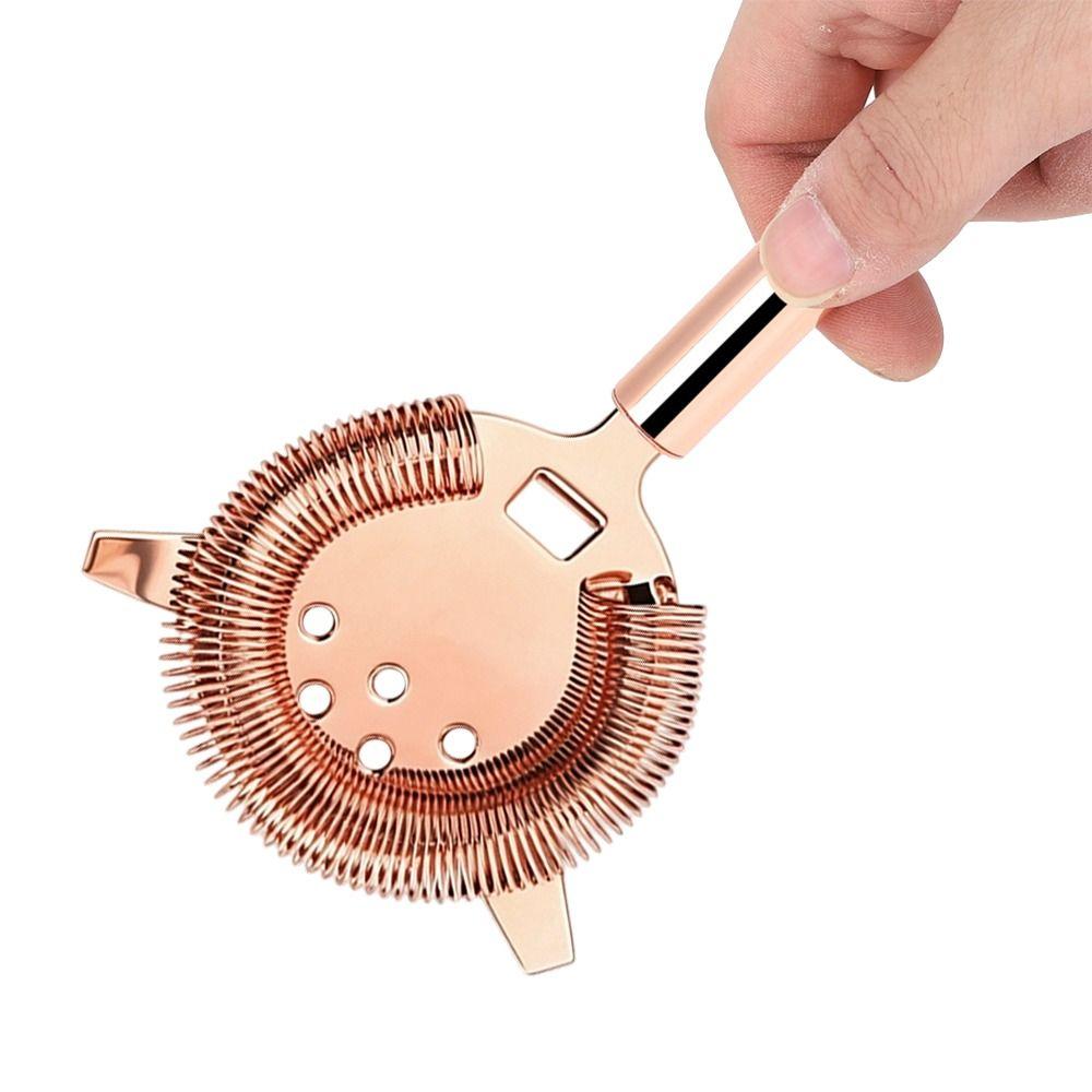 Stainless Steel Cocktail Strainer Rose Gold Filter Bar Tool Drink Strainer Bartenders