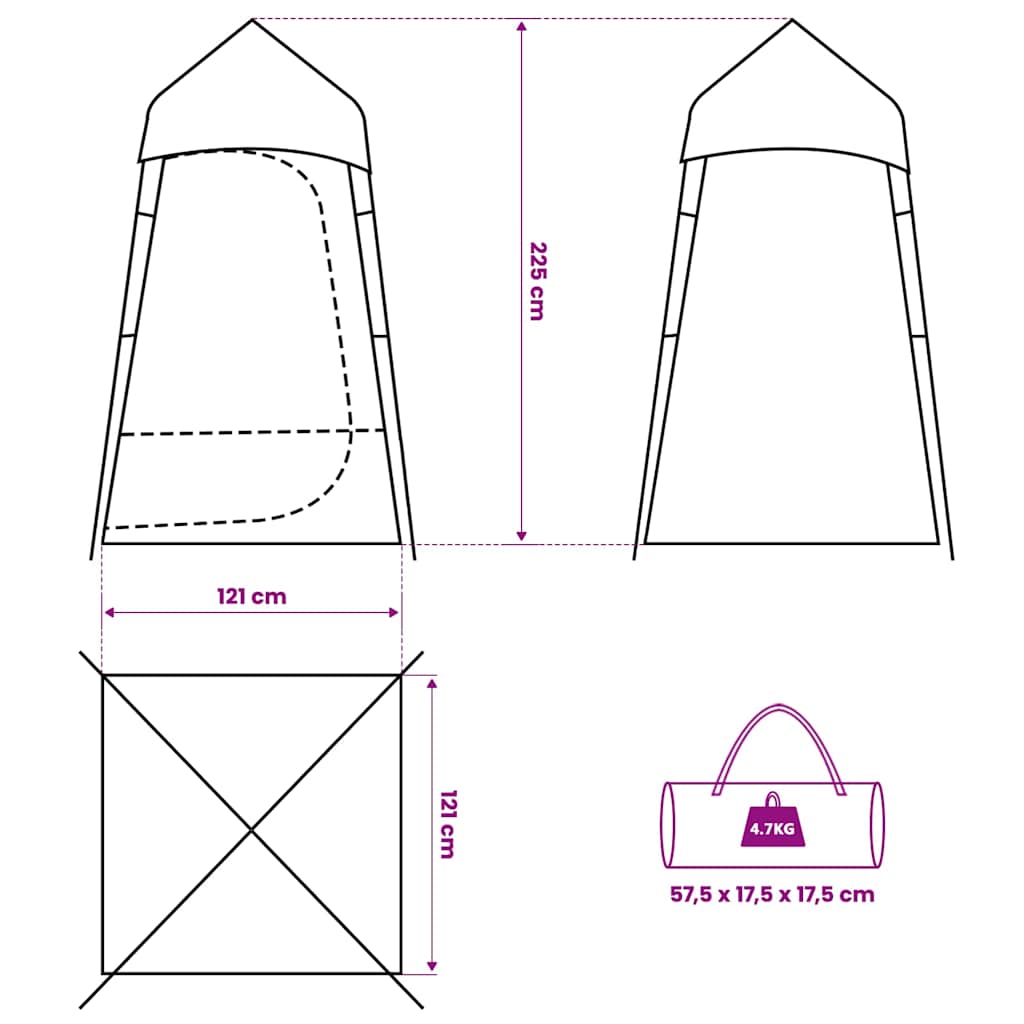WC Tent Green Waterproof