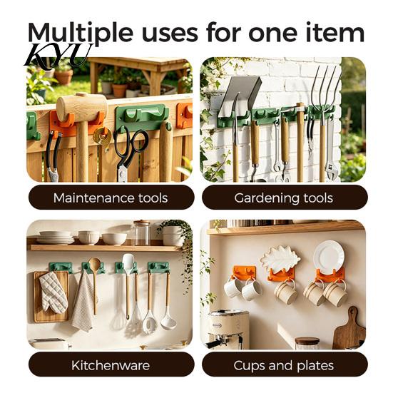 Garage Wall Storage Solution Mount Tool Organizer, Heavy Duty ABS Compact Bracket, Weather Holder for Balcony Resistant Multi-Purpose Hook with