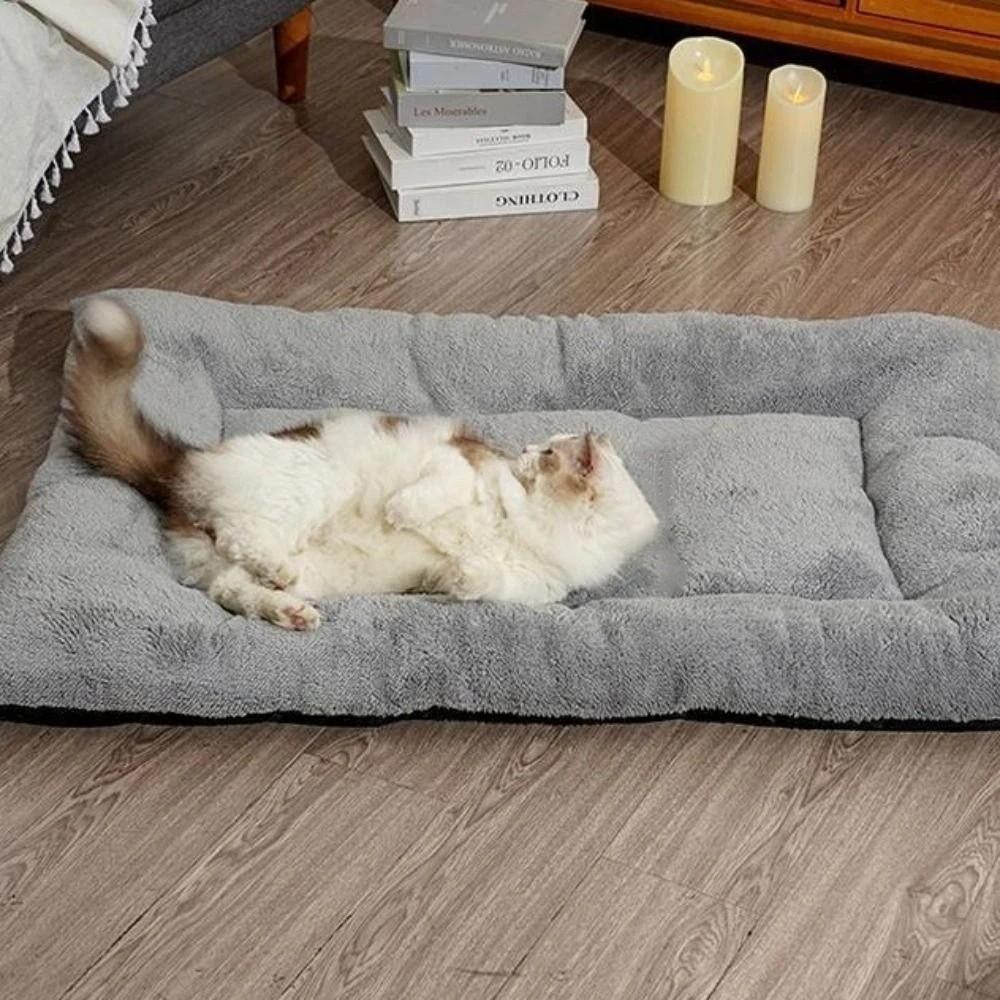 Non-slip Pet Plush Pad Warm Cat Cage Mattress Dog Sofa Bed Dog Bed Mat Home