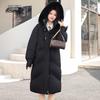 Xue Zhong Fei Women's Long Hooded Down Jacket with Detachable Fox Fur Collar