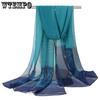 Fashionable Chiffon Gradient Color Scarf Female Mom Square Dance Dance Scarf Solid Color Shawl Scarf