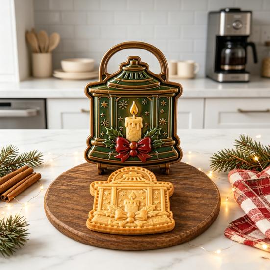 Decorative Pastry Stampers Christmas Mini Pie Mold for Hand Pies, Holiday Gingerbread Man House Santa Claus Nonstick Press Baking Tools Dough Cookies,