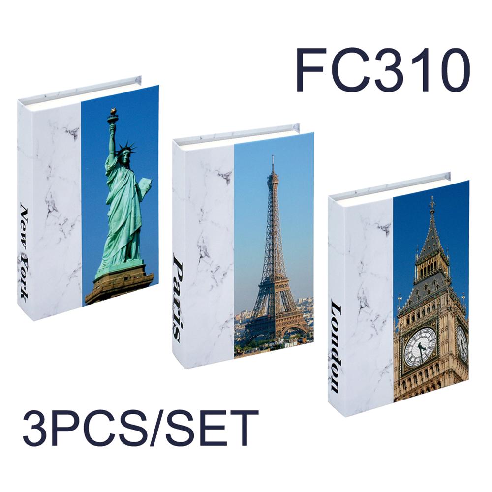 3Pcs/Set Fake Books Set for Decoration Coffee Table Ornaments Modern Home Decoration Luxury Faux Books Set London New York Paris