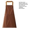 Solid Color Kitchen Apron with Dual Pockets Waterproof Oil-proof Adjustable Breathable Men Women Chef Cooking Baking Bib Apron