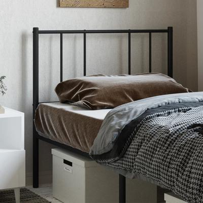 Vidaxl Металлическое изголовье, Черное, 107 см