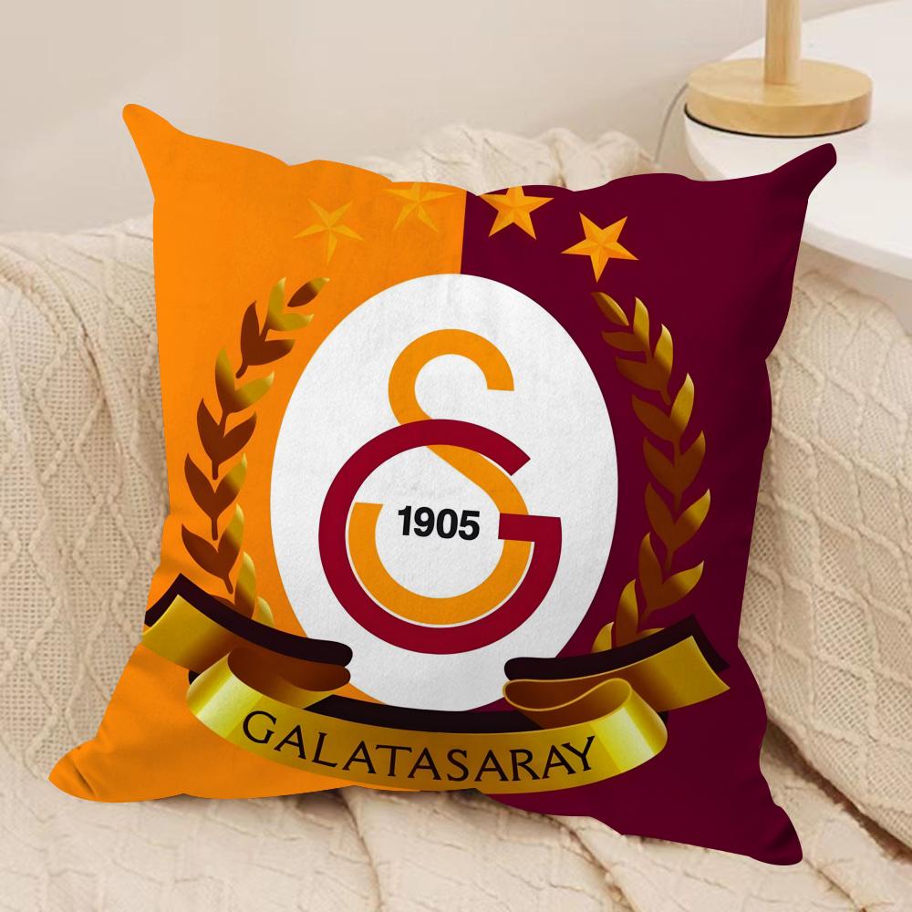 Чехол на подушку с логотипом клуба G-GalatasarayS, мягкая плюшевая ткань, двусторонний принт, чехол на диванную подушку для всех сезонов, декор для дома, подарок