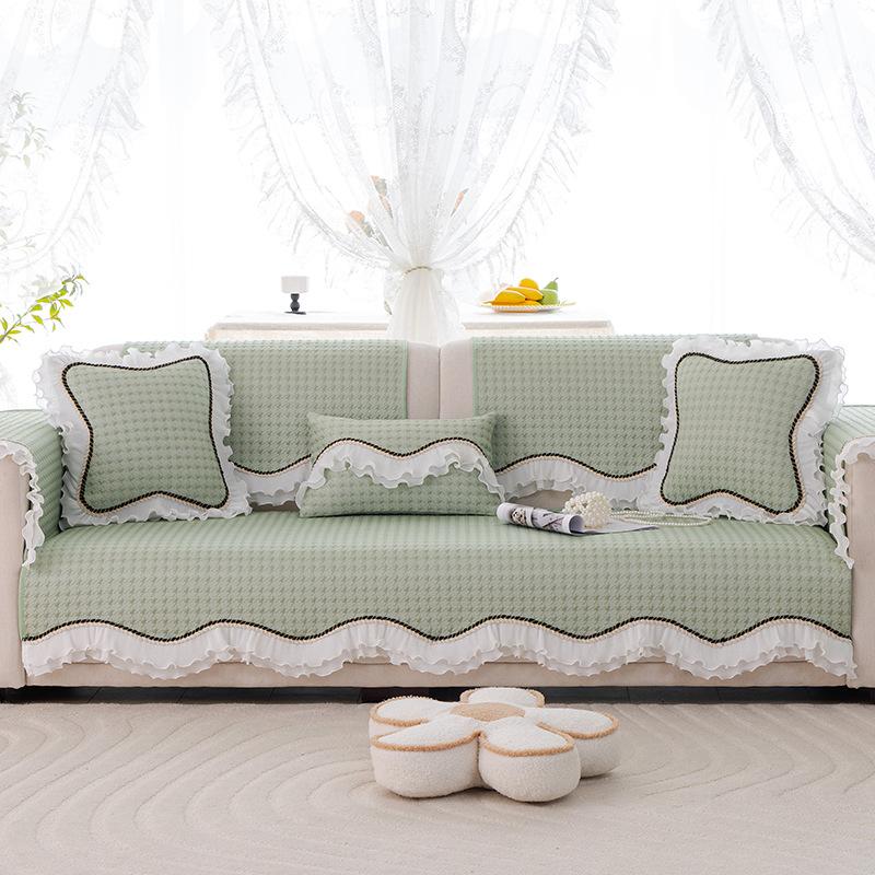 Cream Wind Simple Cool Sofa Cushion Living Room One-Piece Combination Sofa Seat Cushion Summer Sofa Cushion Seat Cover Towel