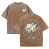Vintage Black Love Quote Floral T Shirt  Corinthians  Front Back Print Tee