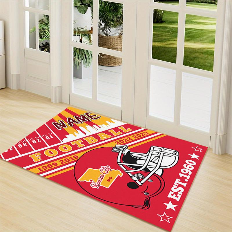 Custom Name Kansas City Football Legacy Carpet Rug Customizable Soft Washable Anti-Slip Home Living Room Sofa Mats Personalized Rug. 0909285