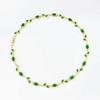 Multicolour Rose Flower Necklace Light Luxury Crystal Leaf Necklace Zircon Necklace  Women Girls