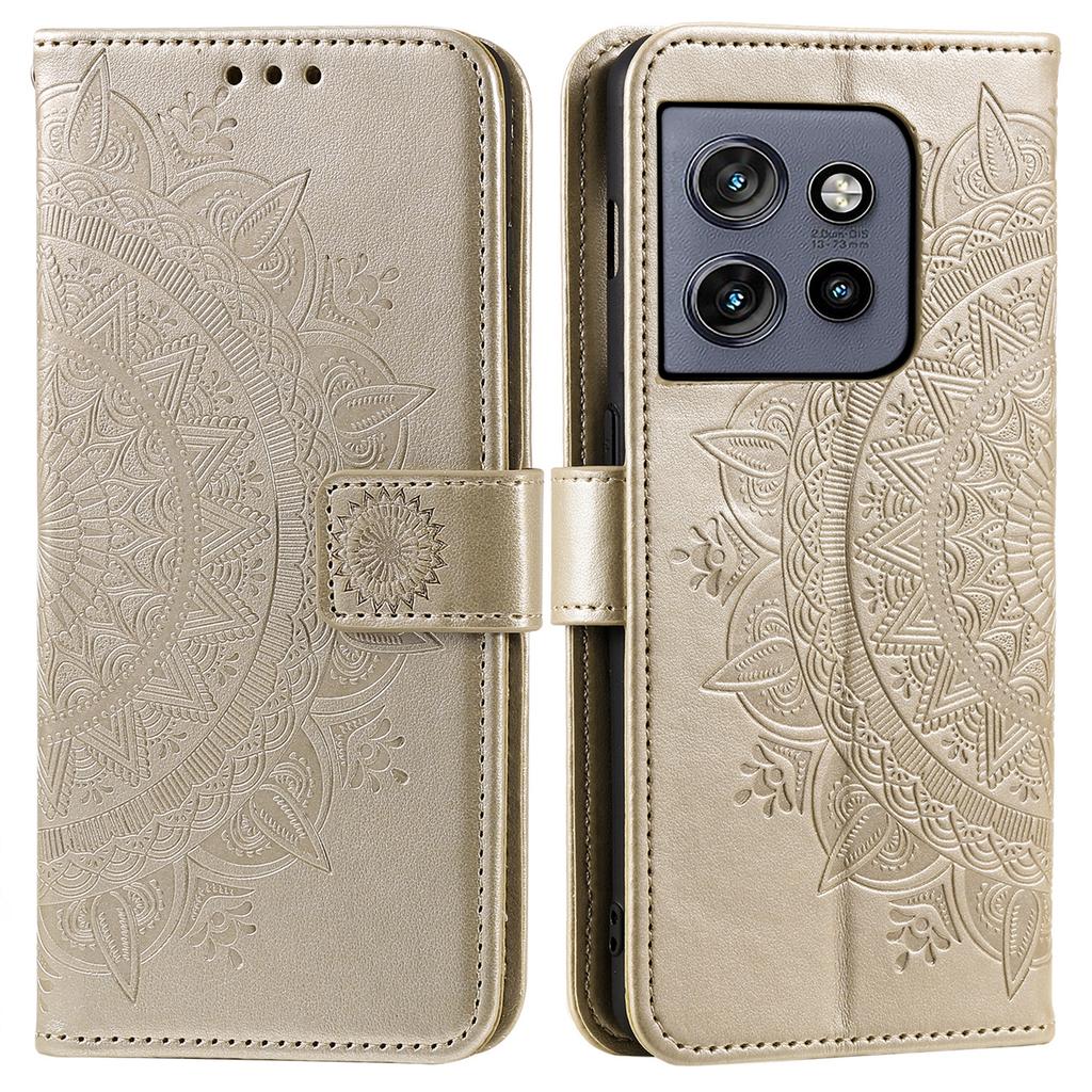 For Motorola Edge 50 Neo 5G/Moto S50 5G/Thinkphone 25 5G Case Imprinted Totem PU Leather Wallet Stand Phone Cover