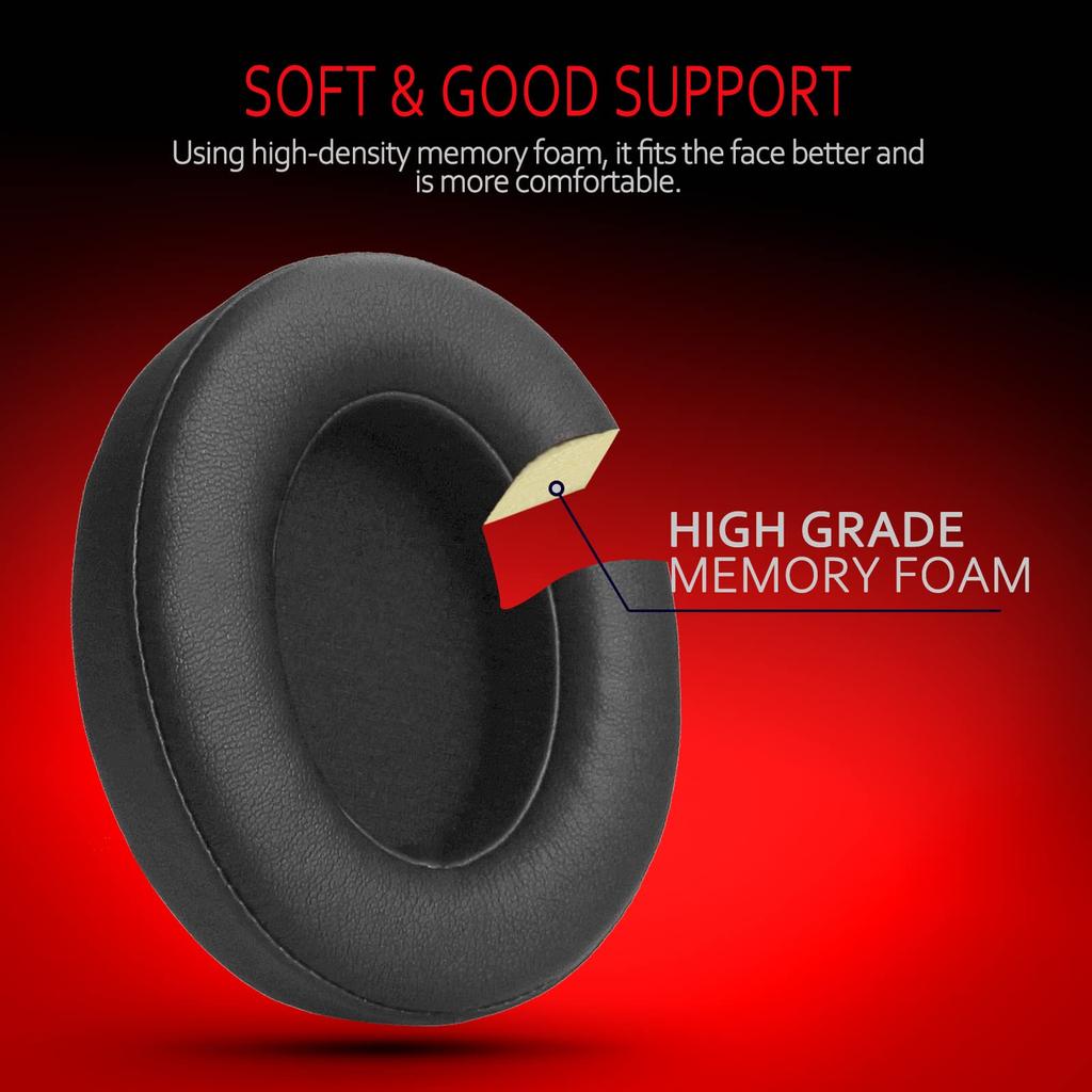 Ear Pads for Beats Studio3 Wireless Compatible with Krone Kalpasmos Beats Headphones Comfortable Memory Foam for Wireless High-Fit [Replacement