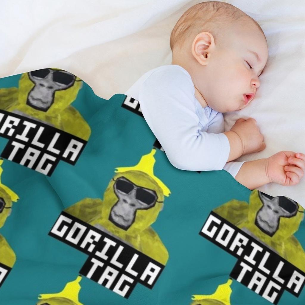 Gorilla Tag Обезьяна Банановая кожура Горилла Монке Создатель PFP Gorilla Tag Уютный плед для кровати дивана кресла