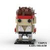 Building Block Street Warrior Ken Square Head Boy Small Particle Assembly And Insertion Children's Overlord Toy